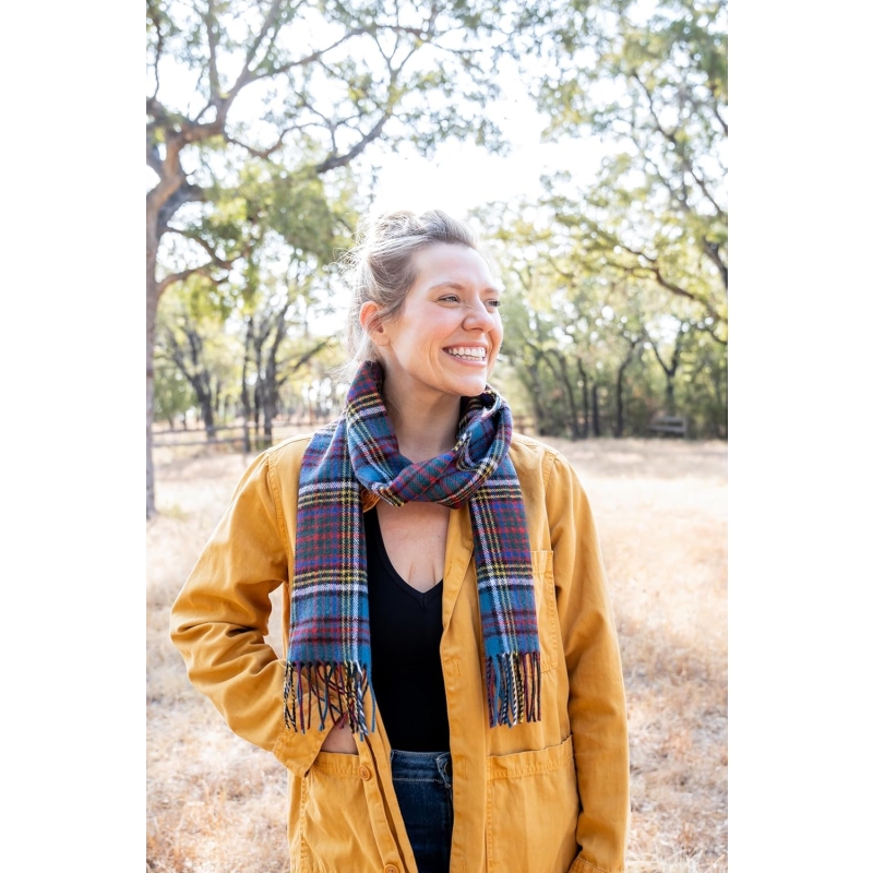 Briomhar Tartan Plaid Scottish Scarf - 100% Lambswool Made in Scotland for Men or Women - Image 5